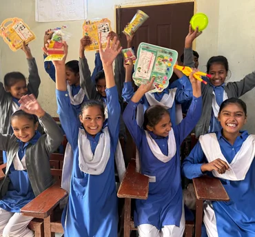 Christian children studying together in a MinorCare classroom in Pakistan.