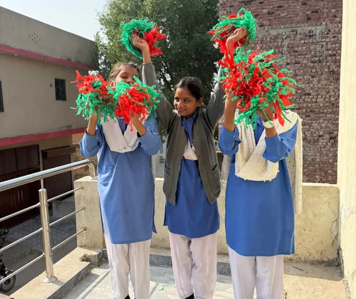 An empty seat representing an absent Christian student at MinorCare’s school in Pakistan.