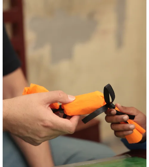 An empty classroom desk symbolizing an absent Christian child at MinorCare’s school in Pakistan.