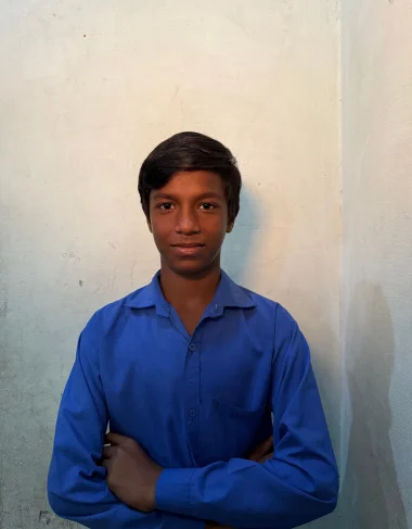 Samuel Emanual, a Christian student supported by MinorCare, attending his Grade 4 class in Pakistan.