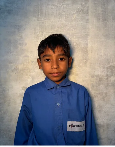 Christian boy Babar Amir studying at MinorCare Foundation school Pakistan with US 501c3 nonprofit donor support