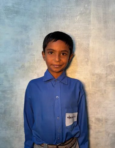 Christian boy Dollar Farman learning at MinorCare Foundation school Pakistan funded by US nonprofit donors