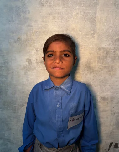 Christian boy Faizan Iqbal studying at MinorCare Foundation school Pakistan with US 501c3 nonprofit donor support