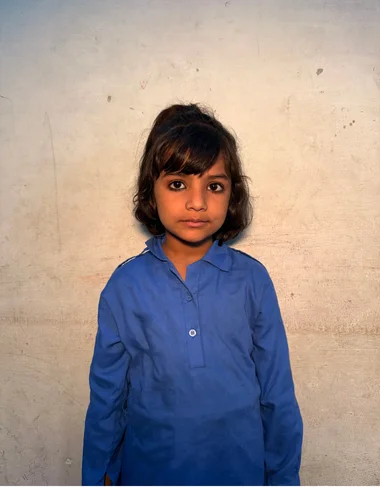 Umme Habiba Iqbal, Christian student at MinorCare Foundation Pakistan, in school uniform